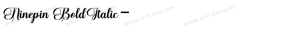 Ninepin BoldItalic字体转换